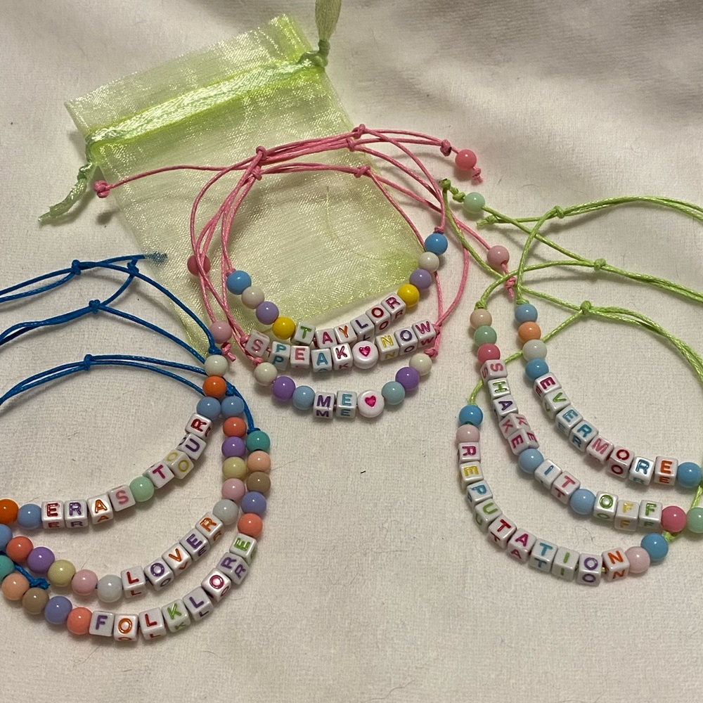 9pk, Taylor Swift Friendship Bracelets For Trading or Wearing, adjustable size